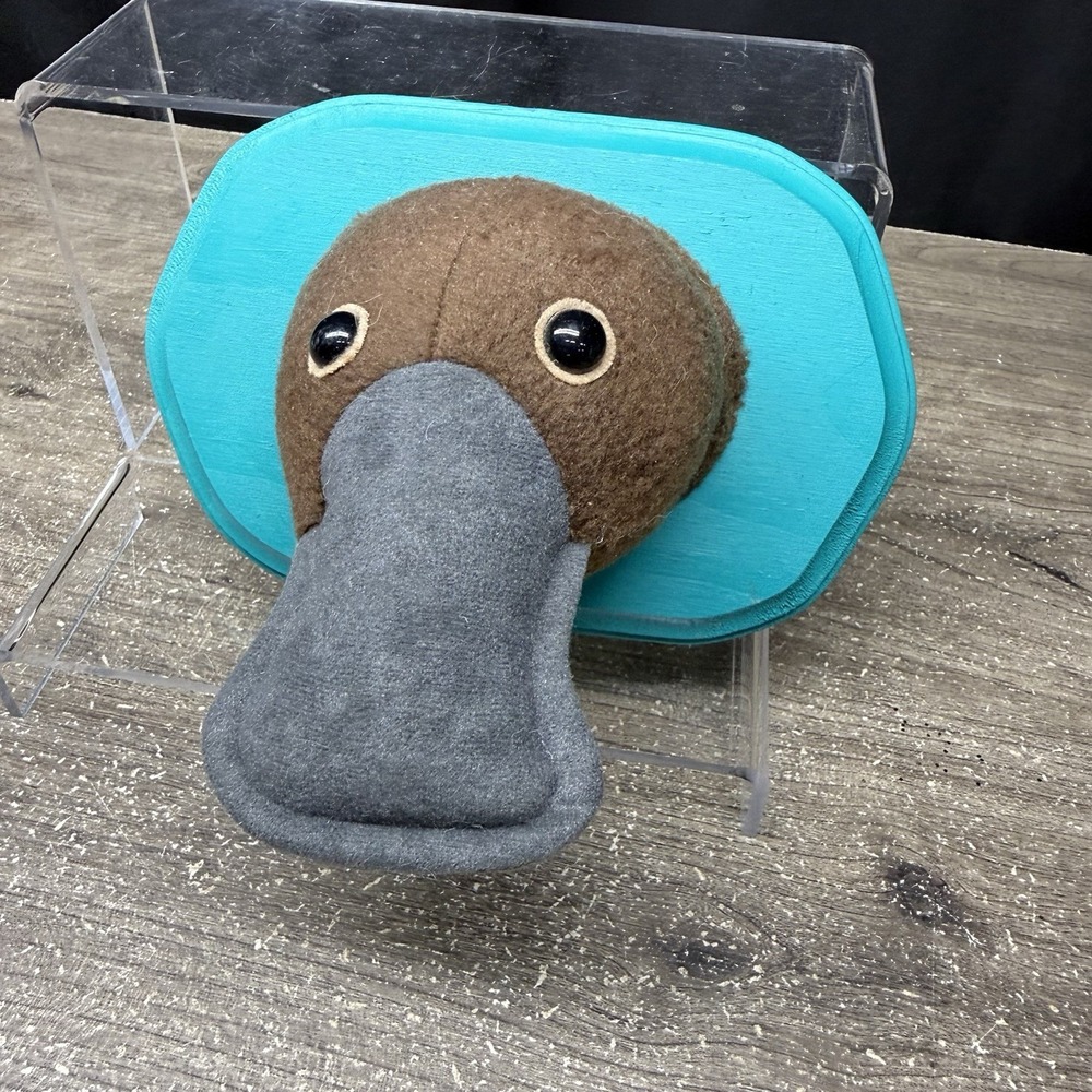 Zooguu Faux Taxidermy Platypus Wall Animal Art Sculpture ZOO702 Teal Brown